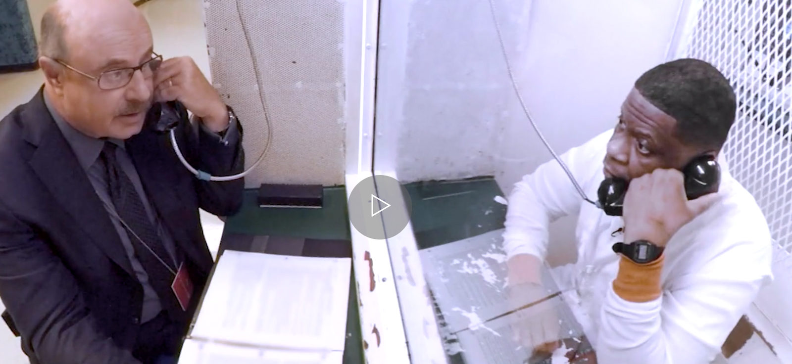 Screenshot from Dr. Phil's visit and interview with Rodney Reed at Allan B. Polunsky Unit in West Livingston, Texas. 
