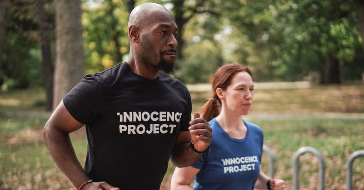 Huwe Burton and Susan Friedman running Prospect Park, Brooklyn  in October 2019. (Image: Sameer Abdel-Khalek/Innocence Project)