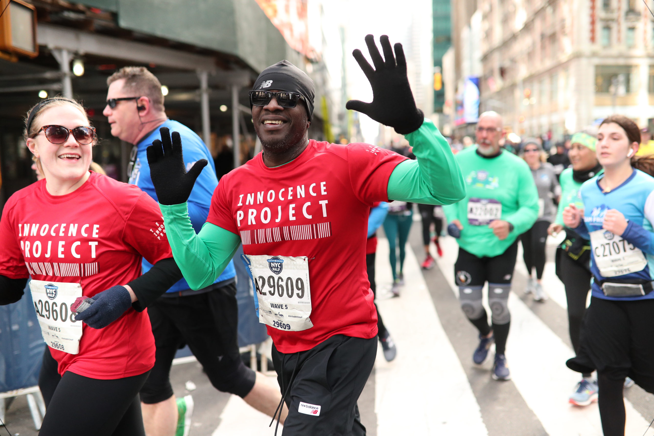Mark Denny running the NYC Half Marathon in 2019. [Courtesy of NYRR]