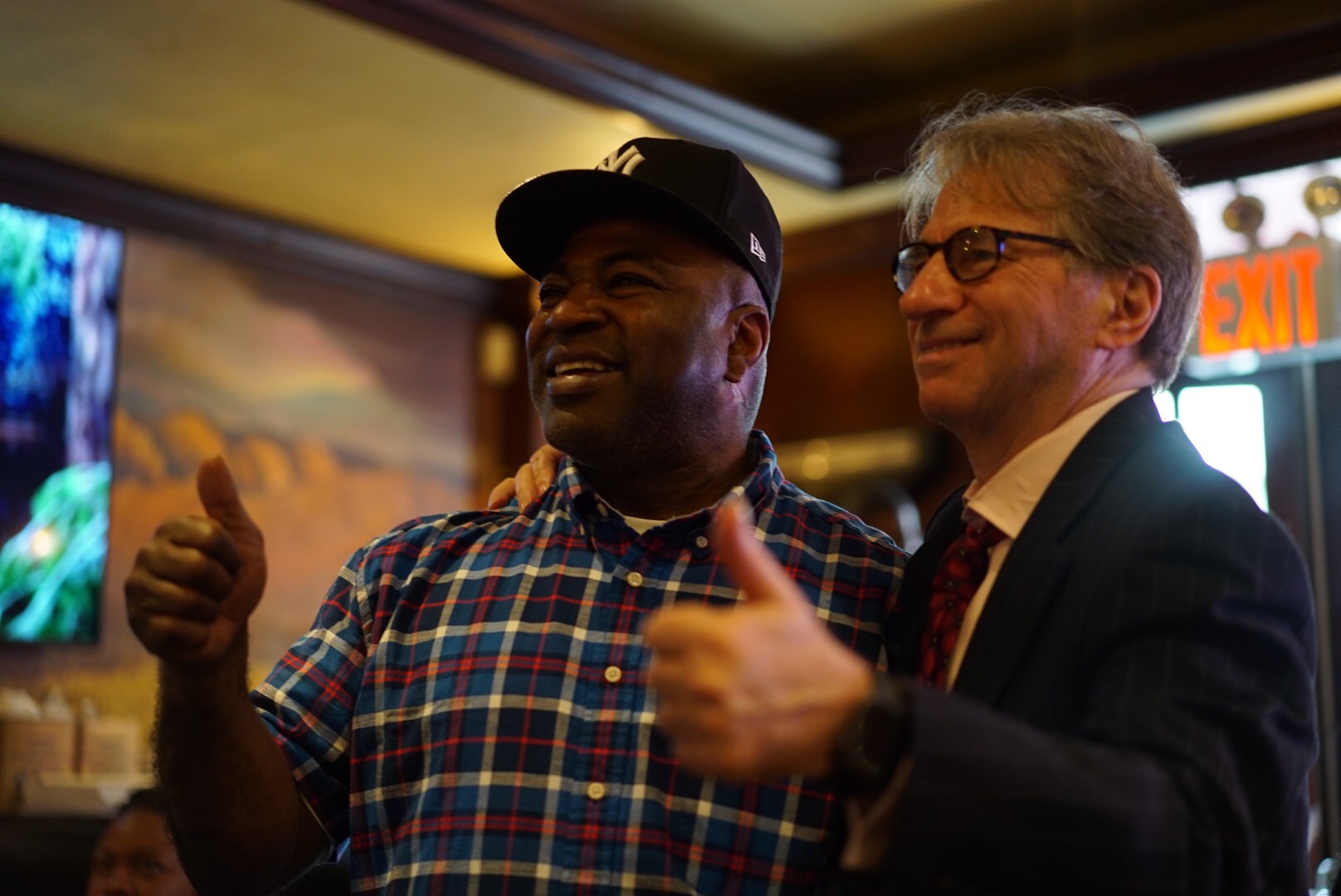 Andre Hatchett and Barry Scheck. Photo by Sameer Abdel-Khalek.