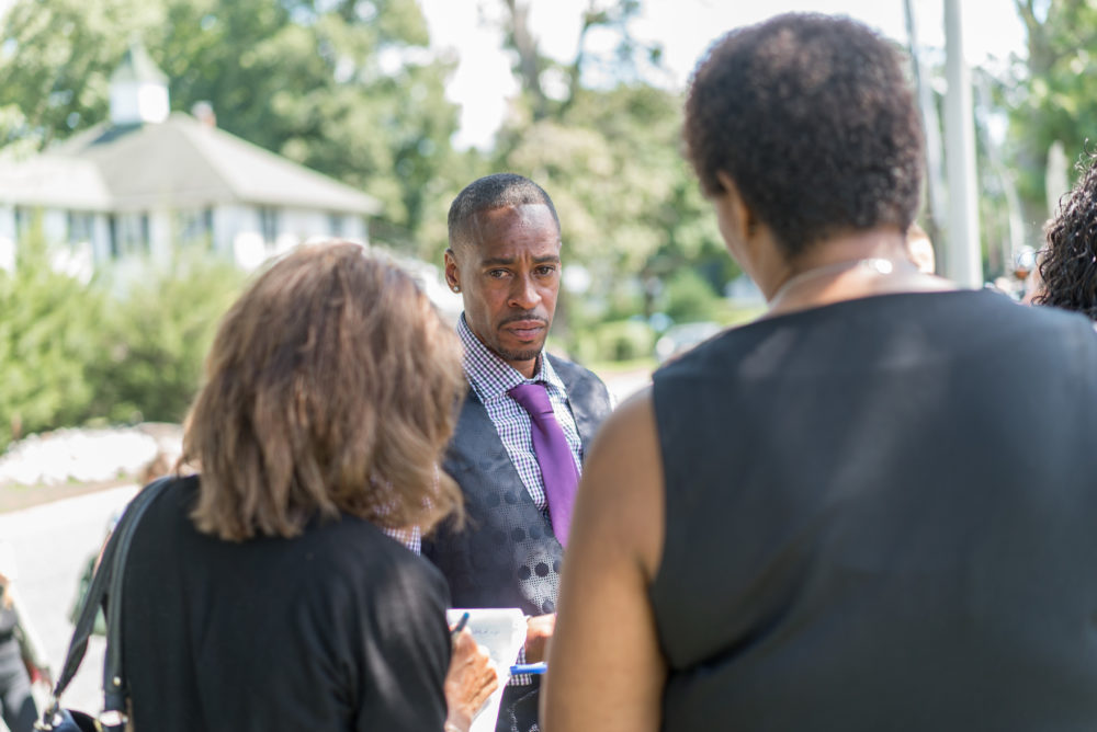 Dion Harrell on the day he was exonerated in 2016. Photo: Sameer Abdel-Khalek.  