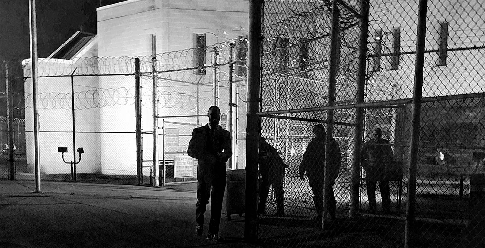 Delaware death-row exoneree Isaiah McCoy walks to freedom upon his release from prison in January 2017. Photograph courtesy of Attorney Herbert Mondros.