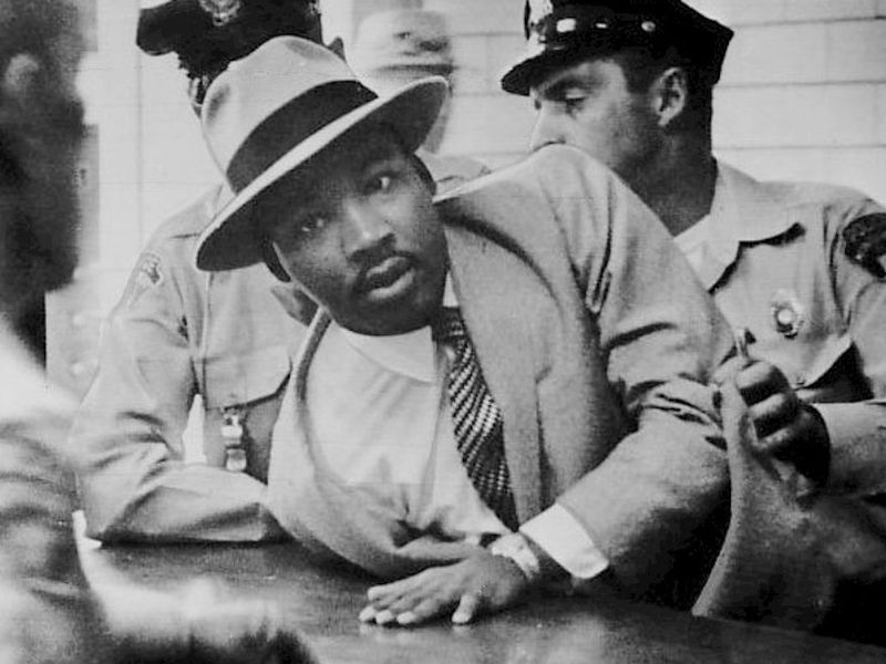 Martin Luther King, Jr. is arrested for 