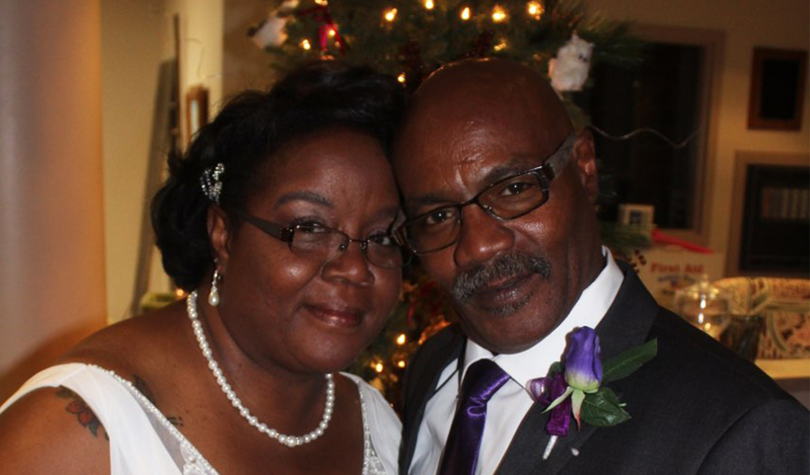 Marvin and Robin Anderson on their wedding day. 