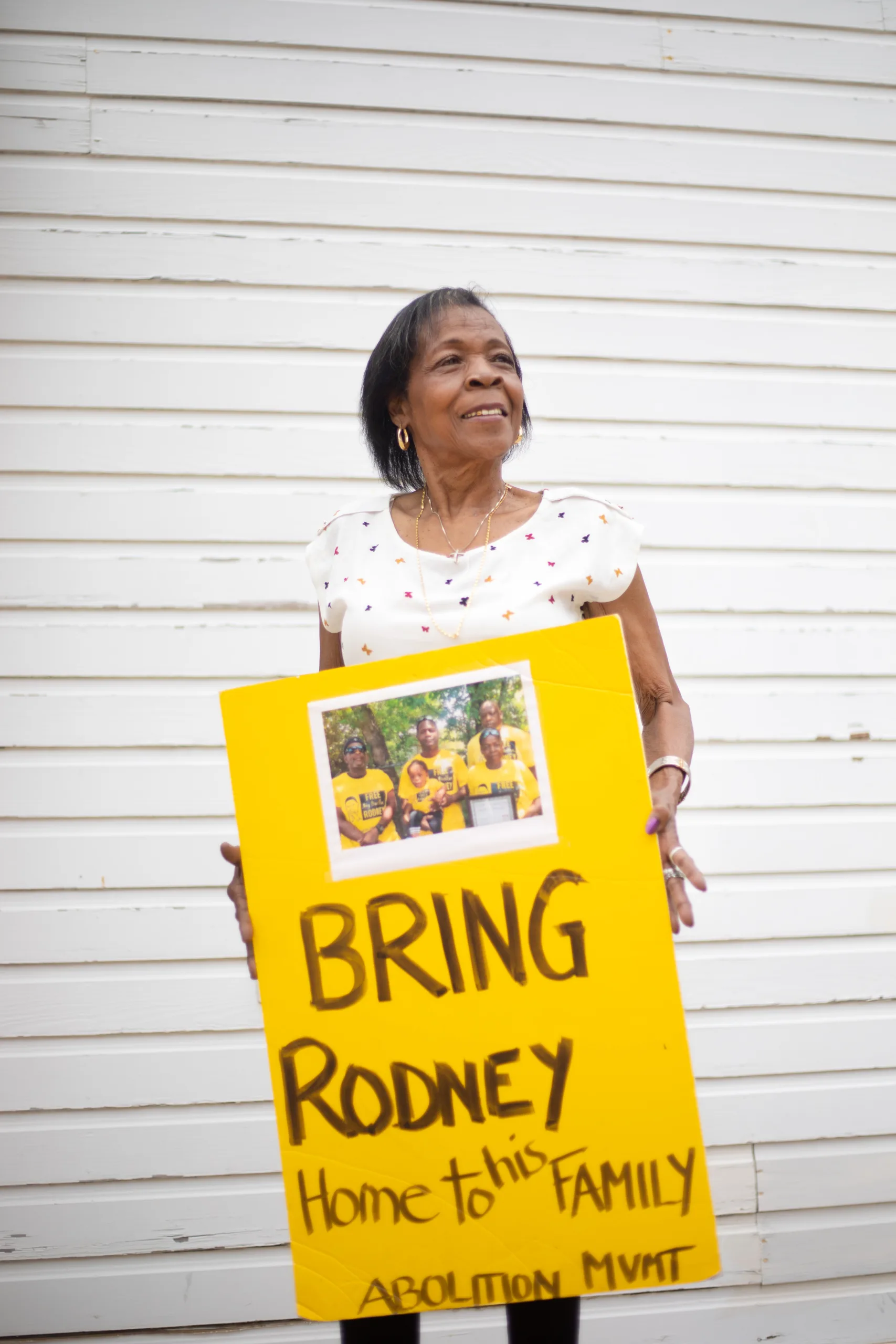 BASTROP, TX - MAY 7: Sandra Reed, mother of Rodney Reed, poses for a portrait near her home in Bastrop, Texas on May 7, 2023. (Montinique Monroe for The Innocence Project)