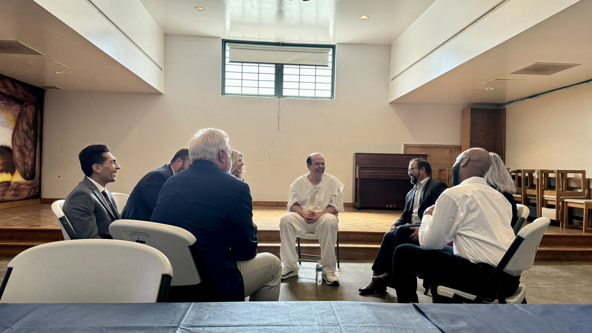 Robert Roberson visited with Texas state legislators on Sept. 27, 2024 in Livingston. (Photo courtesy of Rep. John Bucy III)