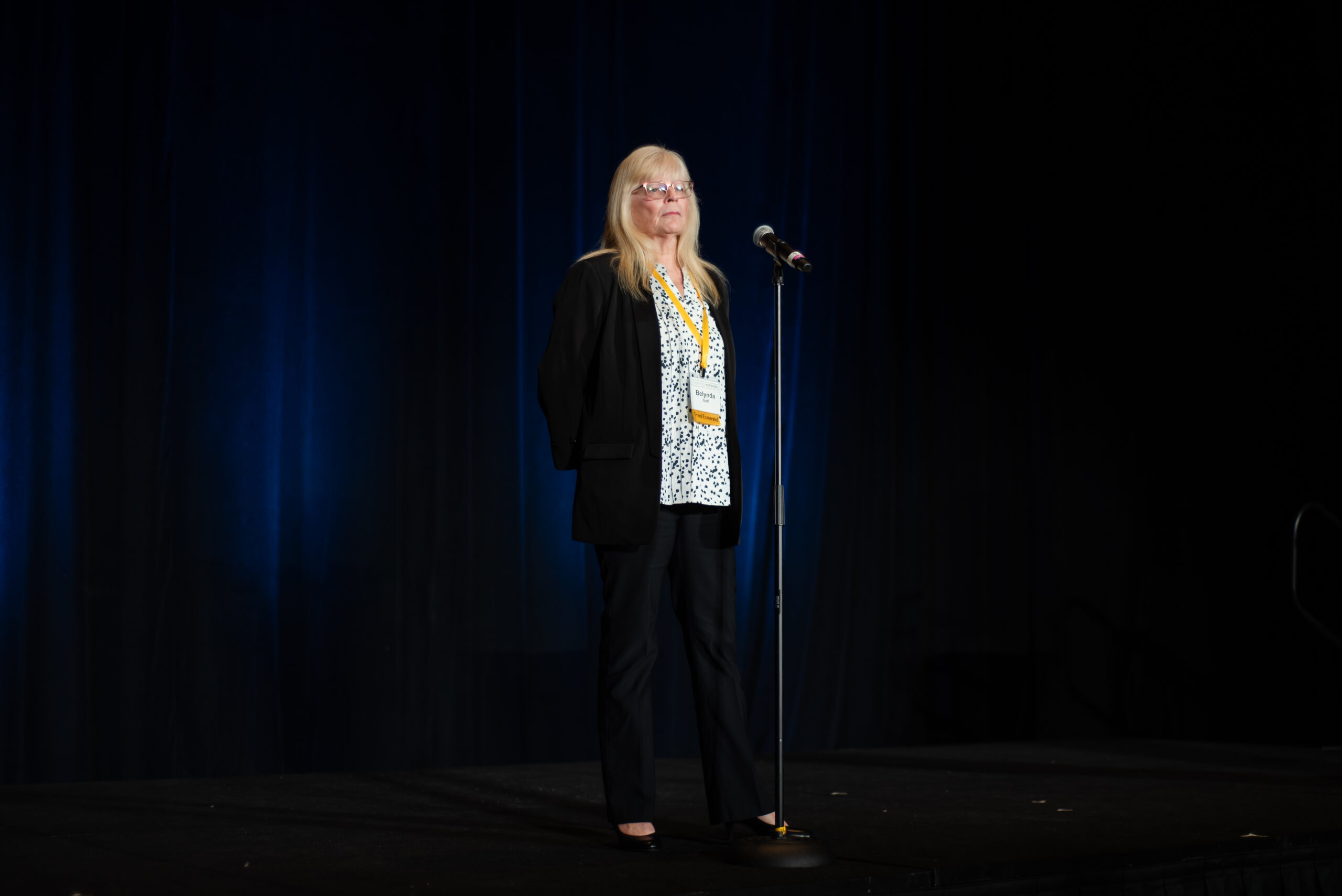 Belynda Goff prepares to share her story at the Innocence Network Conference in Seattle on April 5, 2025. (Image: Jennifer Watkins/Lyra Photography)